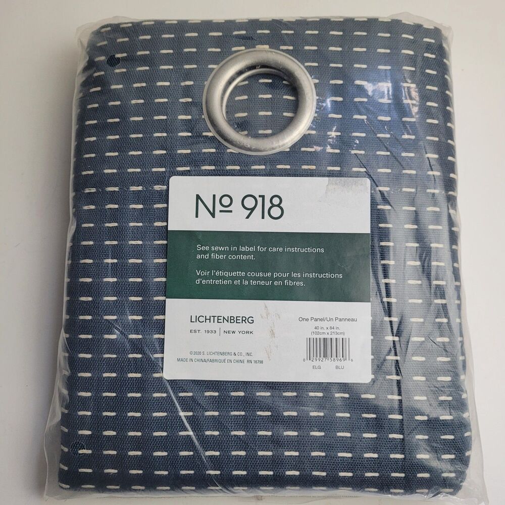 LICHTENBERG ONE PANEL CURTIN 40'' X 84' No 918 Elg Blue
